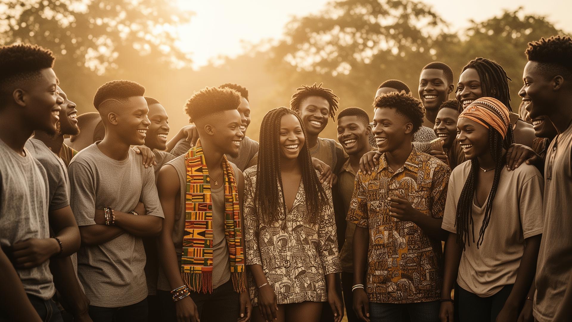 Black youth from across the diaspora celebrating together